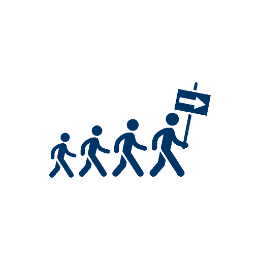 Follow the leader icon Follow the leader icon
